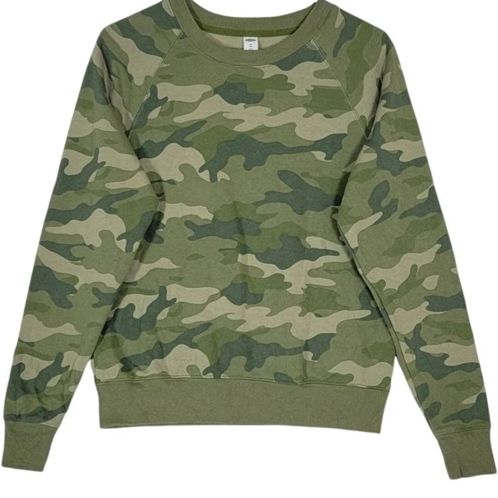 Old Navy Green Camouflage Sweatshirt M Tall